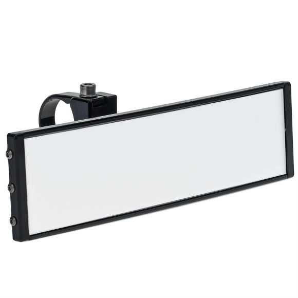 Black Billet Roll Bar Mount Rearview Mirror - 9-inch Wide